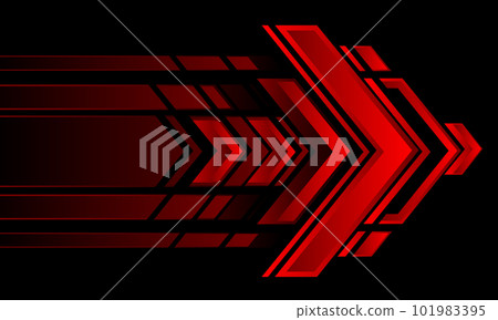 Abstract red arrow direction geometric design modern futuristic technology background vector 101983395