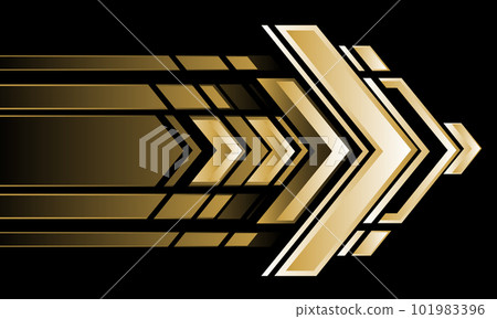 Abstract golden arrow direction geometric design modern futuristic technology background vector Abstract golden arrow direction geometric design modern futuristic technology background vector 101983396