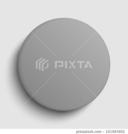 Badge button on background, glass grey circle Badge button on background, glass grey circle 101983802