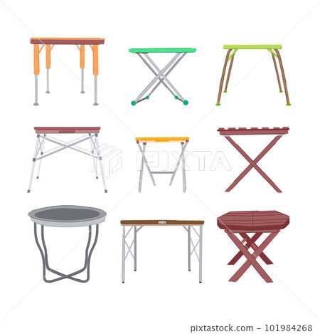 folding table set cartoon vector illustration 101984268