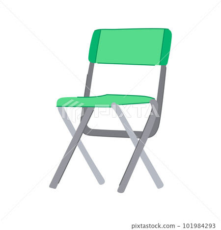 relax folding chair cartoon vector illustration 101984293
