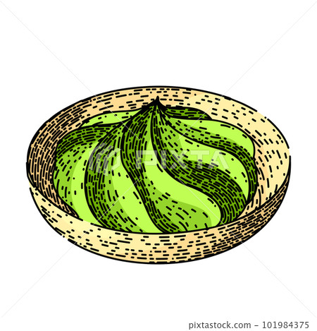 wasabi green sketch hand drawn vector wasabi green sketch hand drawn vector 101984375