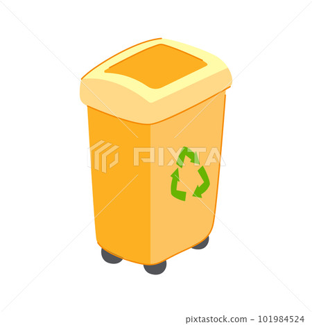 waste trash bin cartoon vector illustration 101984524