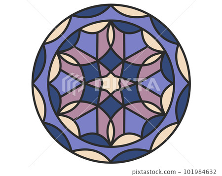 Round motif in retro colors Round motif in retro colors 101984632