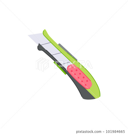 sharp cutter knife cartoon vector illustration 101984665