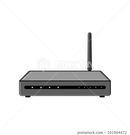 wireless dsl modem cartoon vector illustration 101984872