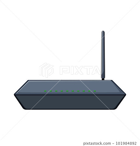 antenna dsl modem cartoon vector illustration 101984892