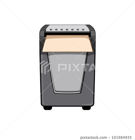 information cut shredder cartoon vector illustration 101984935