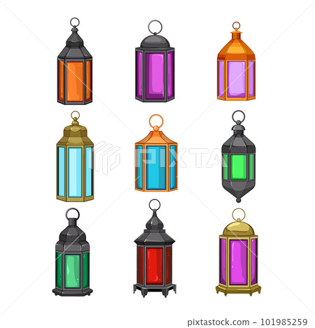arabic lantern set cartoon vector illustration arabic lantern set cartoon vector illustration 101985259