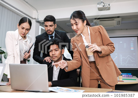 Business people working and meeting in the office. Business people working and meeting in the office. 101985387
