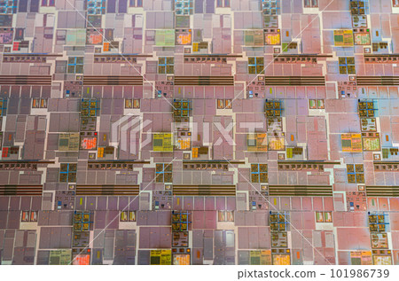 Silicon wafer for manufacturing semiconductor of integrated circuit. 101986739