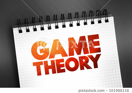 Game Theory text quote on notepad, concept background 101988158