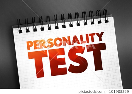 Personality Test text on notepad, concept background 101988239