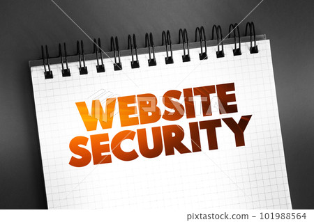 Website Security text on notepad, concept background Website Security text on notepad, concept background 101988564