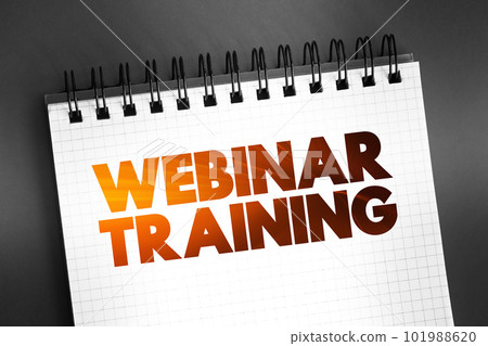 Webinar Training text quote on notepad, concept background Webinar Training text quote on notepad, concept background 101988620