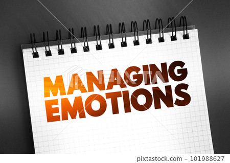 Managing Emotions text quote on notepad, concept background Managing Emotions text quote on notepad, concept background 101988627