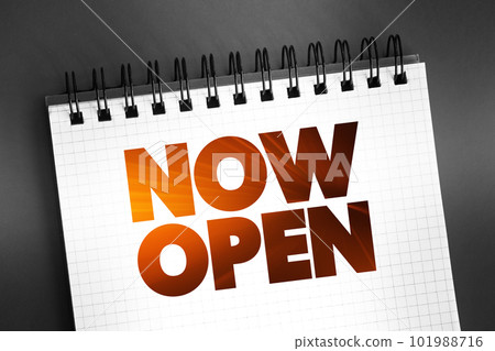 Now Open text quote on notepad, concept background 101988716