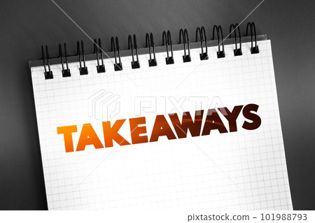 Takeaways text on notepad, concept background 101988793