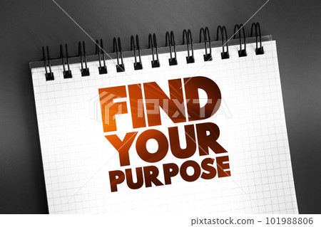 Find Your Purpose text on notepad, concept background Find Your Purpose text on notepad, concept background 101988806