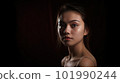 Portrait shot of a young Asian Woman - made with Generative AI 101990244