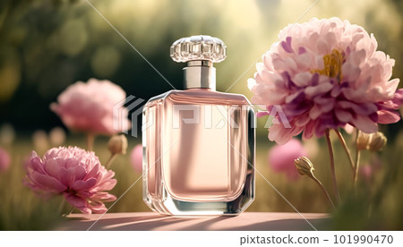 Luxury perfume with floral scent for women Stock