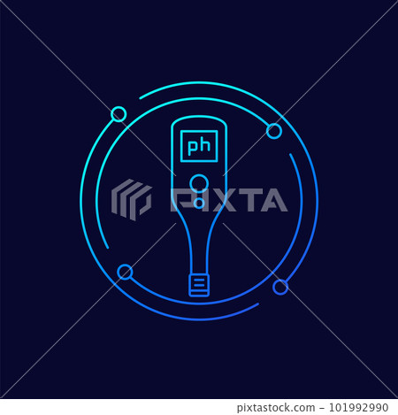 ph meter or tester icon, water and soil testing ph meter or tester icon, water and soil testing 101992990