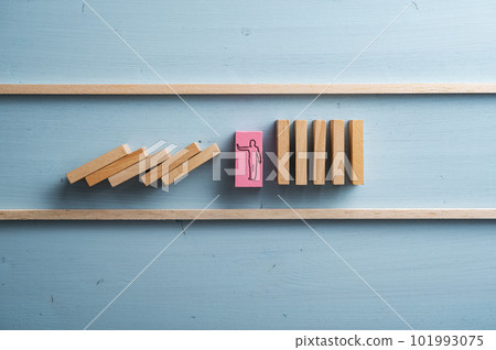 Conceptual image of business crisis prevention Conceptual image of business crisis prevention 101993075