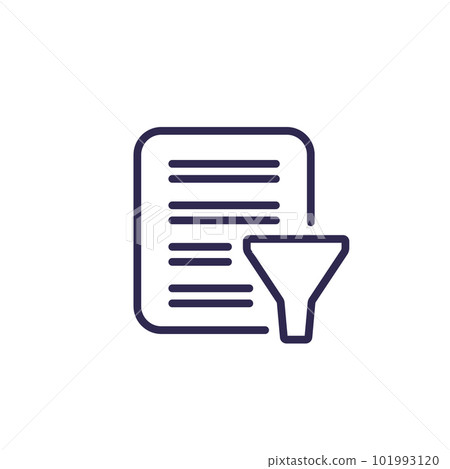 Data filtering icon, line vector 101993120