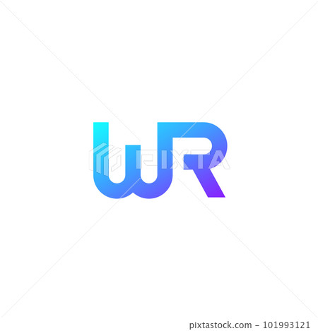 WR letters logo, vector design WR letters logo, vector design 101993121