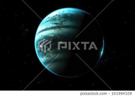 Unknown planet, view from space. Generative AI 101994109