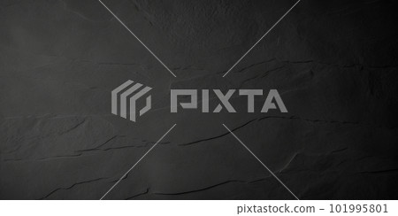 Dark grey black slate background. Black stone texture. Slate background 101995801