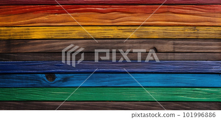 Rainbow wooden planks background. Colorful wooden texture. Rainbow wood texture. Wood plank background Rainbow wooden planks background. Colorful wooden texture. Rainbow wood texture. Wood plank background 101996886