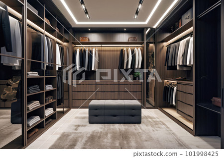 大型現代步入式衣櫥 101998425