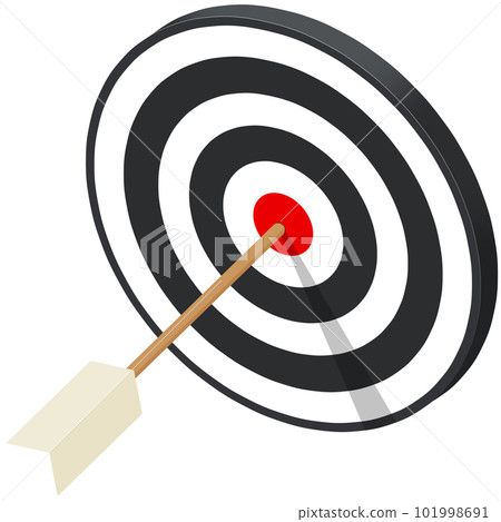 arrow pierced target 101998691