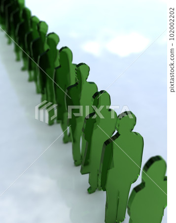 Matrix silhouette green 3D illustration vertical Matrix silhouette green 3D illustration vertical 102002202