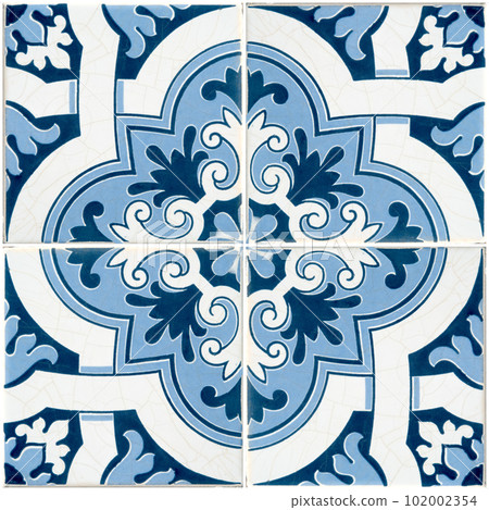 Traditional Portuguese glazed tiles Traditional Portuguese glazed tiles 102002354