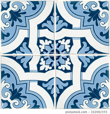 Traditional Portuguese glazed tiles Traditional Portuguese glazed tiles 102002355