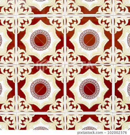 Traditional Portuguese glazed tiles Traditional Portuguese glazed tiles 102002376