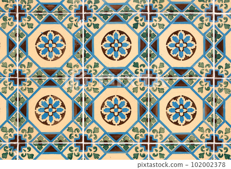 Traditional Portuguese glazed tiles Traditional Portuguese glazed tiles 102002378