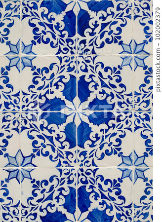 Traditional Portuguese glazed tiles Traditional Portuguese glazed tiles 102002379