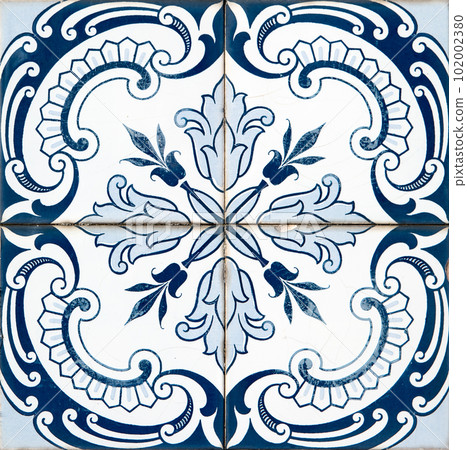 Traditional Portuguese glazed tiles Traditional Portuguese glazed tiles 102002380