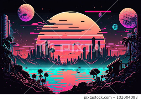 Premium Photo  Space colony grand theft wallpaper cyberpunk