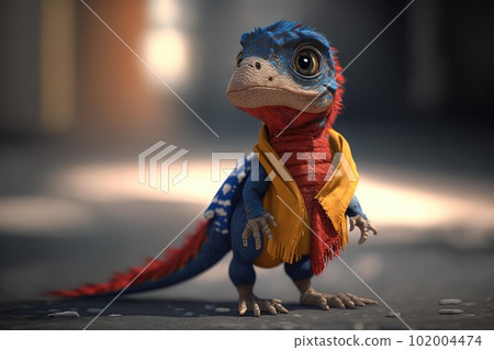 Cute baby dinosaur cartoon character design art Cute baby dinosaur cartoon character design art 102004474