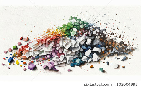 “微塑料”水彩畫:為提高環保意識而創作 “微塑料”水彩畫:為提高環保意識而創作 102004995