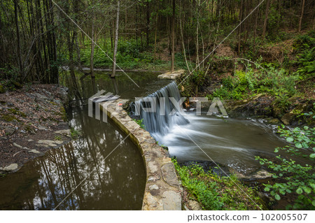 Waterfall on the River Lourido in Stanislaus Fountain Park 102005507
