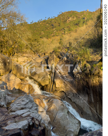 Water stream near Fecha de Barjas waterfall Water stream near Fecha de Barjas waterfall 102006140