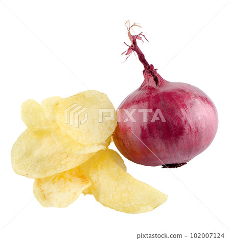 Potato chips and onion Potato chips and onion 102007124