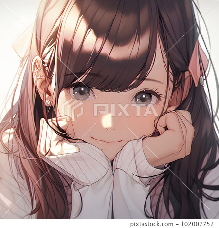 "AI-generated image" of a woman looking at you with both hands on her cheeks "AI-generated image" of a woman looking at you with both hands on her cheeks 102007752