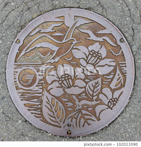 Iwate Ofunato (former Sanriku-cho) design manhole cover Iwate Ofunato (former Sanriku-cho) design manhole cover 102011090