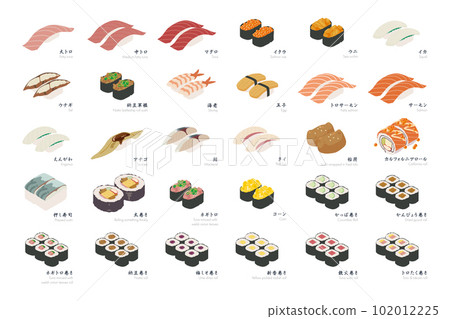 Vector illustration material of sushi 102012225